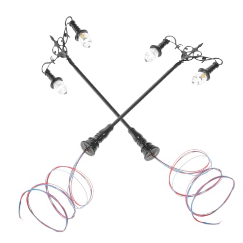 QUMIIRITY 2St Mikro-Landschaftshof wandlampe Wandleuchte Gartenlicht Garden Light wandlichter Gartenlampe Miniatur Lampenmodell Tischdekoration aus Sand Mini-Lampe Edelstahl Plus abs von QUMIIRITY