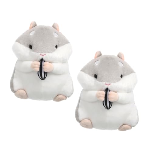 QUMIIRITY 2St Plüschspielzeug für Kinder Hamsterspielzeug für Kinder ausgestopftes Hamsterspielzeug Kinder Plüschtier Hamster Kuscheliges Hamster Plüschtier Hamster Spielzeug Hamster stickig von QUMIIRITY