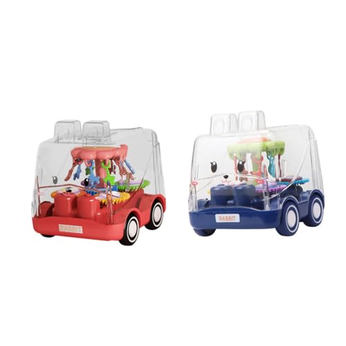 QUMIIRITY 2st Spielzeugauto Junge Spielzeug Spielzeugbus Für Kleinkinder Spielzeug Für Kleinkinder Kinderwagen Zum Zurückziehen Indoor-Spielzeug Minispielzeug Für Kinder Kinderautos Plastik von QUMIIRITY