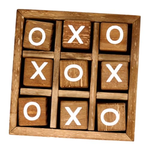 QUMIIRITY 3 Sätze Xo Schach Kinderspielzeug Tick Familienspiele Brettspiele Rätsel Für Erwachsene Planke Knoten Kreuzen Spiel Groß Nullen Und Kreuze Spiel Puzzle Ludo Zehenspiel Holz Coffee von QUMIIRITY