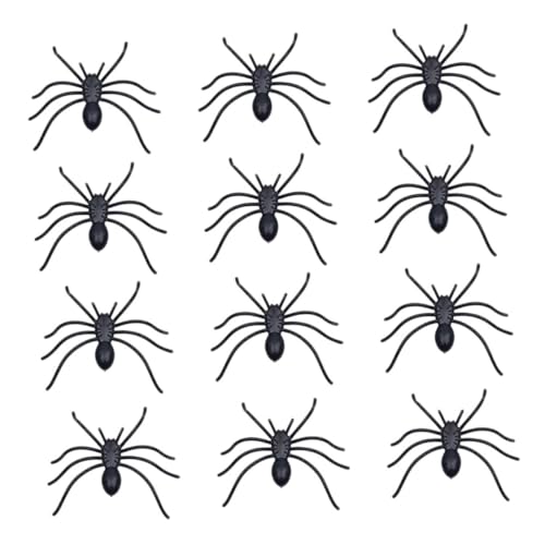 QUMIIRITY 30St weiches Spinnenspielzeug Kinder dekor Spinnenspielzeug für Kinder Spinnenstreich Halloween Dekoration Halloween-Dekoration Partyzubehör Halloween-Requisiten Plastik Black von QUMIIRITY