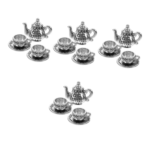 QUMIIRITY 4 Sätze Mini- Aus Metall Dekor Puppenwagen Mini-teebecher Puppenhaus Mädchen Pädagogisches Küchenspielzeug Für Kinder Häuser Bausatz Mini-teetasse Miniatur Legierung Silver von QUMIIRITY