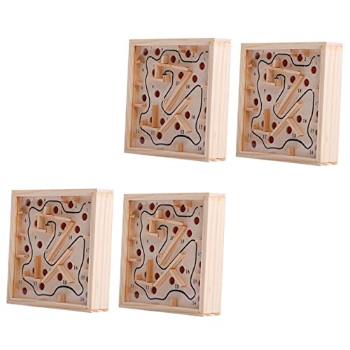 QUMIIRITY 4 Stück Palmenlabyrinth Montessori Spielzeug 3D Puzzle Spielzeug Puzzle Gedankenpuzzle Kinder Balance Labyrinth Brett Labyrinth Puzzle Spiel Schwierige Puzzles Kinder von QUMIIRITY