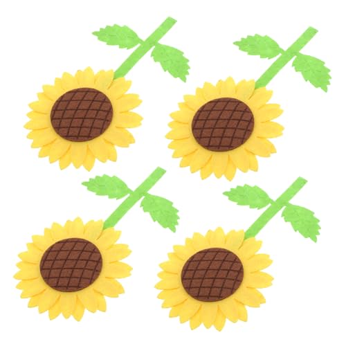 QUMIIRITY 4 Stück Sonnenblumen Dekoration Mädchen Wandaufkleber Frühlings Mini Aufkleber Lebensechte Sonnenblumen Dekoration Klassenzimmer Wandaufkleber Wandkunst Wandaufkleber von QUMIIRITY