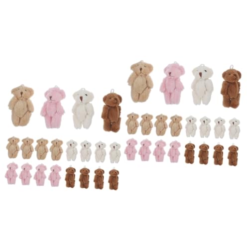 QUMIIRITY 40 STK Mini-plüschbär Mini-plüschtiere Klein Miniaturbären Zum Basteln Mini-kuschelbär Mini-kuscheltiere Als Partygeschenke Miniatur-bärenfiguren Taschenanhänger Pp Baumwolle von QUMIIRITY