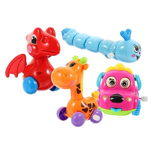QUMIIRITY 4stücke Aufziehspielzeug Bunte Cartoon-Tiere Für Mädchen Wind-up Spielzeug Lustige Dinosaurier Hundewagen Giraffe Für Geburtstage Und QUMIIRITY 4stücke Aufziehspielzeug Bunte Cartoon-Tiere Für Mädchen Wind-up Spielzeug Lustige Dinosaurier Hundewagen Giraffe Für Geburtstage Und von QUMIIRITY