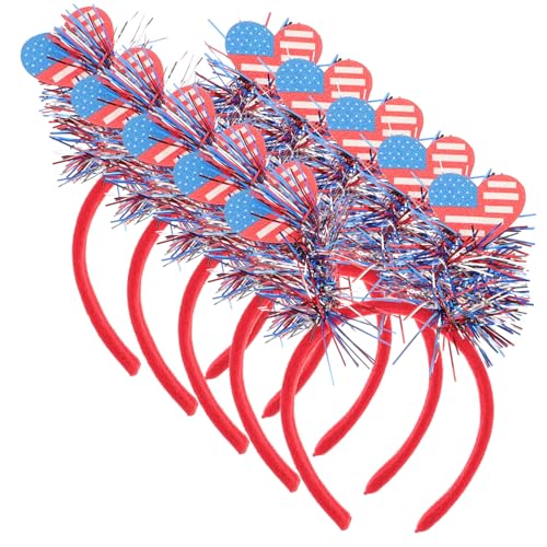 QUMIIRITY 5 Stück Juli Haarband mit Glitzer Sternen in Patriotisches Stirnband für Unabhängigkeitstag Party Dekoration und Performance Zubehör QUMIIRITY 5 Stück Juli Haarband mit Glitzer Sternen in Patriotisches Stirnband für Unabhängigkeitstag Party Dekoration und Performance Zubehör von QUMIIRITY