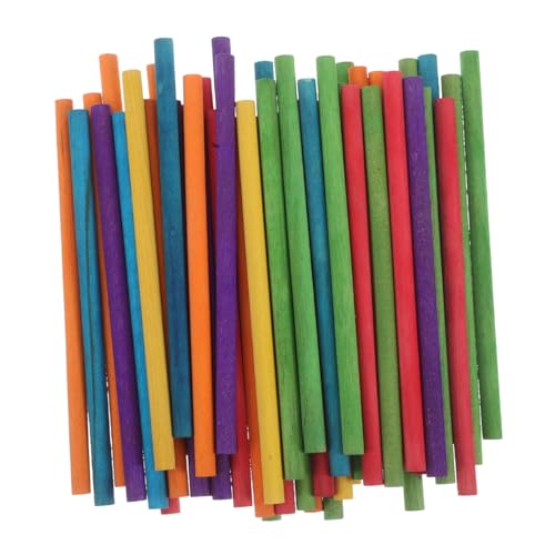 QUMIIRITY 50 Stück Bunte Hölzerne Rhythmus-Sticks, Trommelstöcke, Hölzerne Lummi-Sticks, Musik-Percussion-Instrumente Für Mädchen Und Jungen, Zum Spielen Im Klassenzimmer von QUMIIRITY