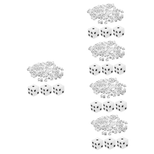 QUMIIRITY 500 STK Quadratische Eckwürfel Würfel-layouts Partywürfel Würfelspiel Spielzeugwürfel Spiel-Requisiten Würfel Für Spiel Würfeln Mehrseitige Würfel Unterhaltungswürfel Weiß Acryl von QUMIIRITY