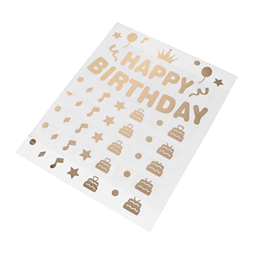 QUMIIRITY 5er Set Selbstklebende Transparente Aufkleber Für Geburtstagsfeiern DIY Dekoration Sticker Für Ballons Und Geburtstag Party Supplies Glitzer Design von QUMIIRITY