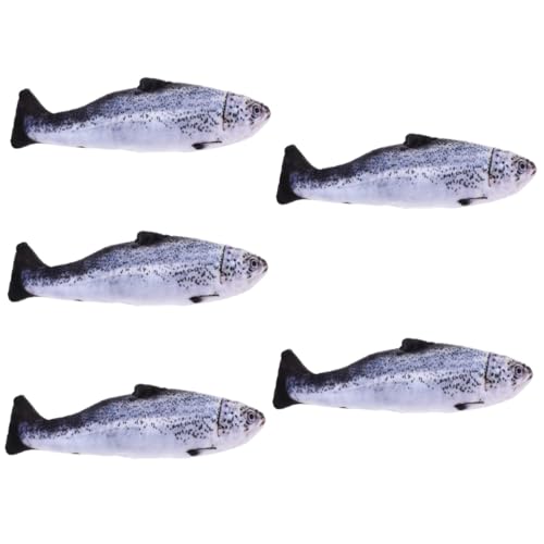 QUMIIRITY 5St Fischplüschkissen Fun Toys for Lustiges Spielzeug für Kinder Kuscheltier gefülltes Faultier Plüschtier Fisch Kissen katzenspielzeug Fisch Stofftier gefülltes Fischkissen von QUMIIRITY