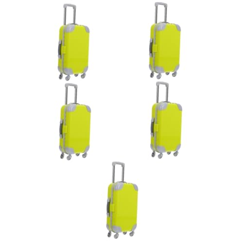 QUMIIRITY 5St Puppenkoffer Spielzeugkoffer Mini-Koffer schmücken Kleiner Koffer Mini-Gepäckkoffer Puppengepäck Miniaturgepäck Mini-Hausverzierung Mini- -Koffer-Dekor Abs Yellow von QUMIIRITY