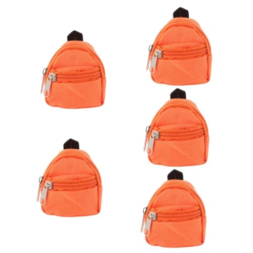 QUMIIRITY 5St Puppenrucksack Mini Rucksack Modell Puppenhaus Dekoration Mini-Rucksack-Spielzeug Zubehör für die Puppenhausschule schultüte reiserucksack Mini- -Rucksack Mini- -Dekor von QUMIIRITY