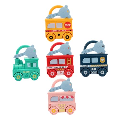 QUMIIRITY 5St puppenwagen kinderspielzeug Auto Spielzeugauto schlüssel und Schloss Vorschulspielzeug sensorisches für Kleinkinder 1-3 Plastik von QUMIIRITY