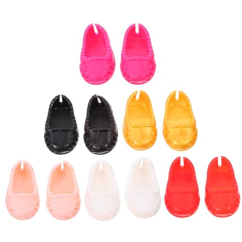 QUMIIRITY 6 Schuhe Minipuppen Für Puppenhaus Miniatursachen Verzierungen Zubehör Für Babypuppen Puppenhauspuppen Miniaturfigur Simulierte Minischuhe Mini-Schuhe Plastik von QUMIIRITY