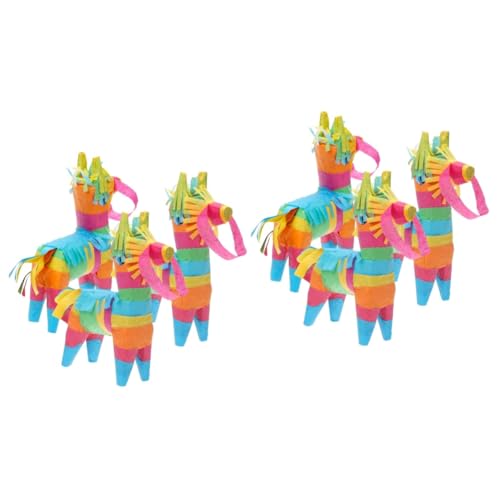 QUMIIRITY 6 Stk Mexikanische Piñata Tiere Spielzeug Piñata für Kinder Esel-Pinata gefüllte Piñata wandverkleidung wand polsterung Babyparty-Piñata Pinata-Süßigkeitsspielzeug Papier von QUMIIRITY