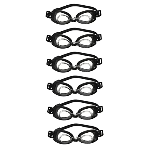 QUMIIRITY 6 Stück Mini Schwimm Brille Puppenbrille Mini Puppenbrillen Mein Leben Puppenzubehör Brille Für Puppe Miniatur-puppenhaus-Brille Brillen Für Puppen Puppenstütze Plastik Black von QUMIIRITY