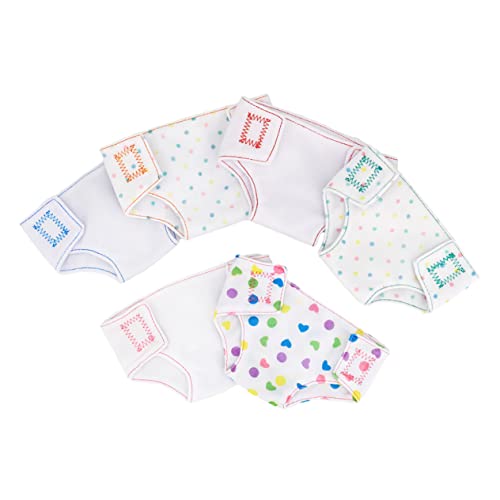 QUMIIRITY 6St Puppenkleidung Kostüme für Babypuppen Mädchenspielzeug Puppe DIY Windeln Neue Babypuppe puppenwindeln Puppen windel reizwäsch Windeln für Puppen Puppenunterwäsche Stoff Weiß von QUMIIRITY