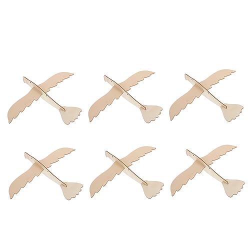 QUMIIRITY 6St zusammengesetzter Adler aus Holz Flugzeug für Kinder Bastelspielzeugflugzeug Kinder basteln Activity für Kinder Kinderspielzeug zum Zusammenbauen Graffiti-Spielzeug aus Holz von QUMIIRITY