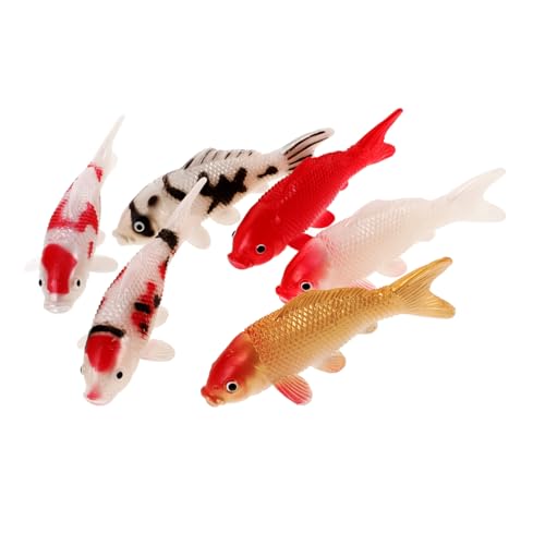 QUMIIRITY 6st Aquarium Dekoration Haushalt Fisch Figur Gefälschtes Aquarium Fischverzierung Schöne Fischfigur Dekorativer Falscher Fisch Stofftier Koifisch Koi-Fisch-dekor PVC von QUMIIRITY