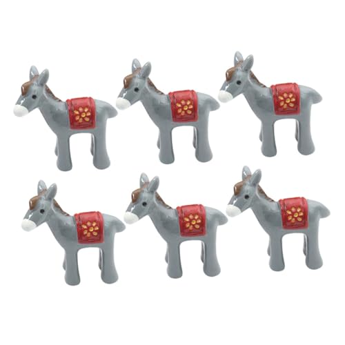 QUMIIRITY Niedliche Miniaturfigur Mini Esel Figuren Niedliche Miniatur Esel Ornamente Für Mooslandschaften Und Kreative DIY Dekorationen Resin Tierfiguren Für Sammler Und Geschenkideen Esel Figur von QUMIIRITY