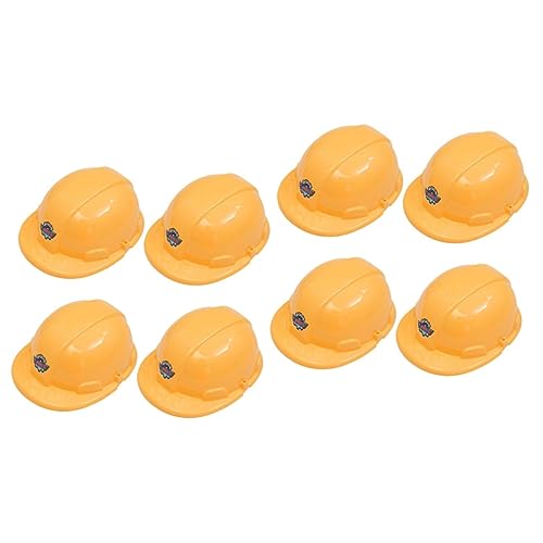 QUMIIRITY 8 Stk Kindersimulationsschutzhelm kinder bauarbeiterhelm Kinder Party Zubehör Schutzhelme für Kinder Anstoßkappen für Baumütze für Kinder Kinderschutzhelm Yellow von QUMIIRITY