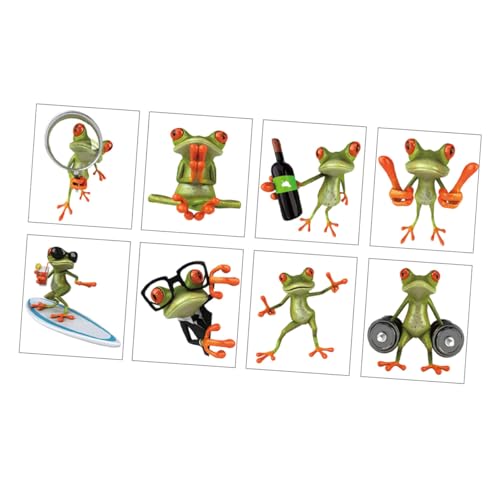 QUMIIRITY 8 Stück Teiliges Frosch Autoaufkleber Dekorative Wasserfeste Sticker mit Buntem Froschmotiv Vielseitig für Fenster Wand Auto und Glatte Oberflächen Lustige Tierdekoration für QUMIIRITY 8 Stück Teiliges Frosch Autoaufkleber Dekorative Wasserfeste Sticker mit Buntem Froschmotiv Vielseitig für Fenster Wand Auto und Glatte Oberflächen Lustige Tierdekoration für von QUMIIRITY