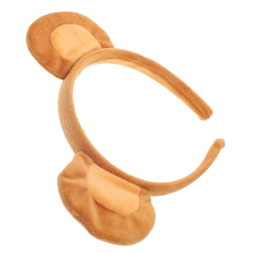 QUMIIRITY Affenohren Stirnband tierhaarreifen tierkostüme affenkostüme fasnachtskostüme haircharm Haarband Affenohr-Haarreifen Party-Cosplay-Stirnband Affen-Kopfbedeckung Plüsch Brown von QUMIIRITY