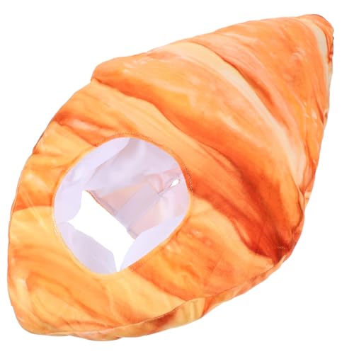 QUMIIRITY Croissanthaube security cap safety cap kloburste Lustige Hut Plüsch Hut Anime-Cosplay-Hut lustiger Trucker-Hut Performance-Hut-Requisite Lustiger, neuartiger Plüschhut PP Baumwolle von QUMIIRITY