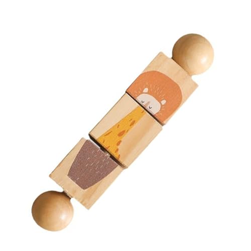 QUMIIRITY Denkspiel Handschüttelspielzeug Aus Holz Kleinkind Rassel Holz Handrassel Holzglocken Rasseln Neugeborene Rasseln Lustige Babyrasseln Schüttelt Rasselspielzeug Hölzern von QUMIIRITY