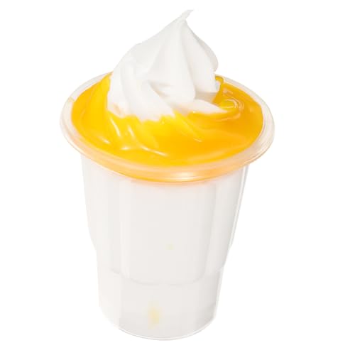 QUMIIRITY Eiscreme-Modell Simuliertes EIS Eiscreme-Display-Modell Eisdekorationen Für Partys Realistisches EIS Cremefarbenes Dekor Eismodell Zum Ausstellen Eiscreme-Foto-Requisiten PVC von QUMIIRITY