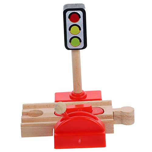 QUMIIRITY Gleiszubehör Kognitives Verkehrsspielset Ampelschilder für Züge holzeisenbahn für Kinder Zugspielzeug für Kinder Straßensperrenmodell für Kinder Zugsperre für Kinder von QUMIIRITY