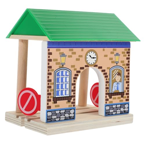 QUMIIRITY Gleiszubehör Zug Stadt Adventskalender Bahngleis Kinderspielzeug holzeisenbahn für Kinder Train Set for holzeisebahn lustiger Bahnhof Requisitenstation für Kinderzüge Plastik von QUMIIRITY