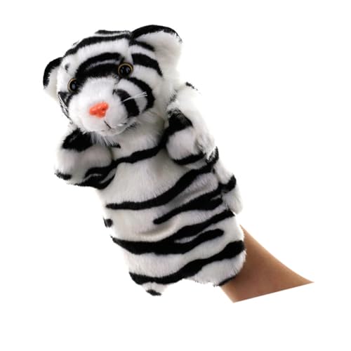 QUMIIRITY Handpuppe für Kinder Tierkopf Handpuppe Puppen für Kinder interaktives Tierspielzeug Cartoon-Tierpuppe Puppenspielzeug Rollenspiel Handpuppe Tiger Marionette Geschichte Marionette von QUMIIRITY