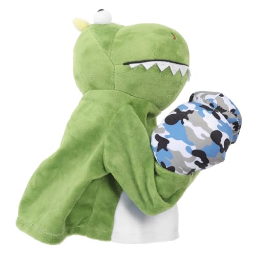 QUMIIRITY Handpuppenspielzeug Fingerspielzeug -Dinosaurier-Spielzeug Tierische Fingerpuppe Interaktive Puppe Für Kinder Fingerpuppe Spielzeug Ausgestopftes Zoospielzeug Green Metall von QUMIIRITY