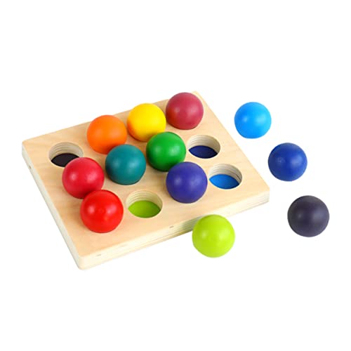 QUMIIRITY Holz Regenbogen Sortierbrett Pädagogisches Farbspielzeug Für Lernspiel Zur Farberkennung Und Kognitiven Entwicklung Für Jahre Montessori Inspiriert von QUMIIRITY