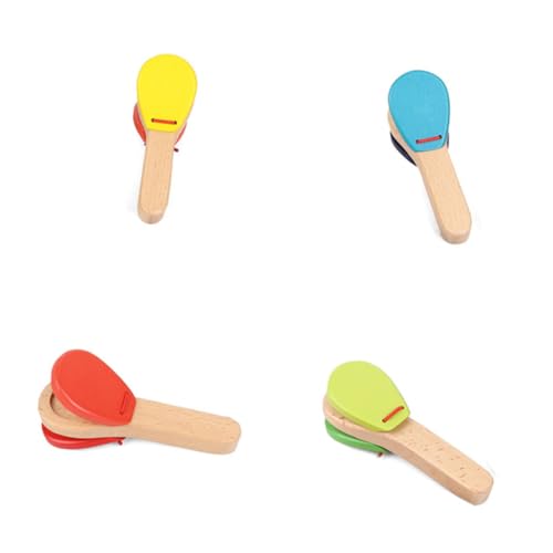 QUMIIRITY Holzklapper mit Langem Griff für Kleinkinder Buntes Montessori Lernspielzeug Musikalisches Rhythmusinstrument Leichtes Holzspielzeug für Junge Mädchen Fördert akustische und QUMIIRITY Holzklapper mit Langem Griff für Kleinkinder Buntes Montessori Lernspielzeug Musikalisches Rhythmusinstrument Leichtes Holzspielzeug für Junge Mädchen Fördert akustische und von QUMIIRITY
