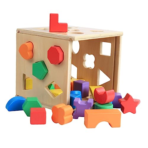 QUMIIRITY Intelligenzspielzeug Für Geometrisches Formensortierspielzeug Aus Holz Bildungsspielzeug Für Kleinkinder Passendes Blockspielzeug Zur Kognitiver Fähigkeiten von QUMIIRITY