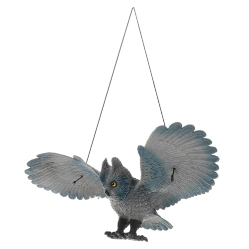 QUMIIRITY Künstlicher Adler Halloween-Dekorationen Adler Girlande Falscher Adler Gartenvogel-Ornamente Patriotische Figuren Hängende Adlerdekoration Wilde Tierfigur Vogelschreck PVC Grey von QUMIIRITY