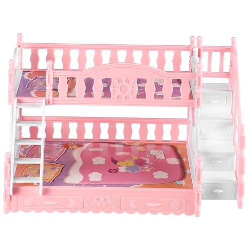 QUMIIRITY Maßstab Doppelstockbett für Puppenhaus Kissen und Decken Platzsparendes Design Leicht und Sicher aus Kunststoff QUMIIRITY Maßstab Doppelstockbett für Puppenhaus Kissen und Decken Platzsparendes Design Leicht und Sicher aus Kunststoff von QUMIIRITY
