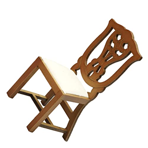 QUMIIRITY Maßstab Mini Stuhl aus Holz für Kinderzimmer Retro Design ohne Armlehnen für Puppenhaus und Dekoration QUMIIRITY Maßstab Mini Stuhl aus Holz für Kinderzimmer Retro Design ohne Armlehnen für Puppenhaus und Dekoration von QUMIIRITY