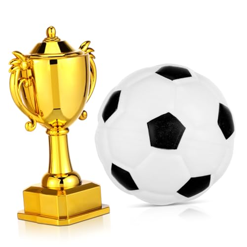 QUMIIRITY Miniatur Fußball Pokal Teilig Goldene Miniatur Trophäe und Fußball Modell Plastik Mini Deko für Puppenhaus Sport Dekoration für Geburtstagsfeier Wiederverwendbar QUMIIRITY Miniatur Fußball Pokal Teilig Goldene Miniatur Trophäe und Fußball Modell Plastik Mini Deko für Puppenhaus Sport Dekoration für Geburtstagsfeier Wiederverwendbar von QUMIIRITY