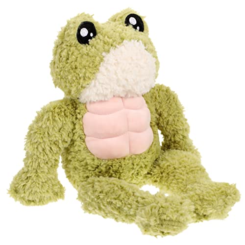 QUMIIRITY Muskeltier Puppe Kuscheltiere Für Ausgestopfte Froschpuppe Dekorativer Cartoon Frosch Bezaubernder Cartoon Frosch Waschbare Froschpuppe Neuartige Froschpuppe von QUMIIRITY