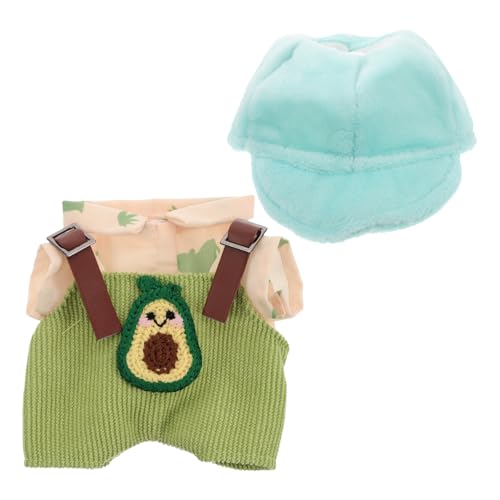 QUMIIRITY Plüschpuppe Mit Avocado-Overalls, Weiche Plüschtier-Kleidung Für Babypuppen Für Weihnachtspuppenkleidung Und Puppenhaus-Dekoration von QUMIIRITY