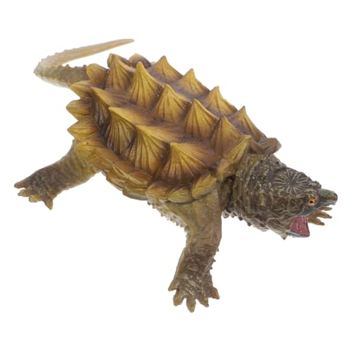 QUMIIRITY Schnappschildkrötenmodell Echte Schildkröte Lernspielzeug Gardenix Dekor Trager Zubehör Uhren Garming Simulation Tiermodell Schildkrötenfigur Wildtierfigur Tierfigur von QUMIIRITY