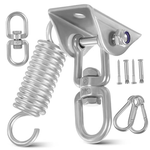 QUMIIRITY Schwerlast Edelstahl Schaukelhaken mit Schrauben Rostfrei Deckenaufhängung Drehbar Belastbar für Indoor Outdoor Hängematten Hängesessel Gartenschaukel Erwachsene QUMIIRITY Schwerlast Edelstahl Schaukelhaken mit Schrauben Rostfrei Deckenaufhängung Drehbar Belastbar für Indoor Outdoor Hängematten Hängesessel Gartenschaukel Erwachsene von QUMIIRITY