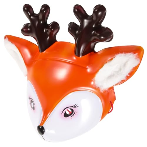 QUMIIRITY Sika Deer Dragon Tier Deer Head Party Dress Up Maskerade-Party- Halloween-Party halloween masken halloweenmaske für Party Tiere Kunststofffilz von QUMIIRITY