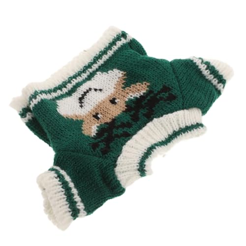 QUMIIRITY Spielzeugbär-Pullover Pyjama Puppenkleidung Plüschtiere tragen bär Puppen Accessoires Wiederverwendbares Puppenkostüm Verschleißfeste Bärenpuppenversorgung Garn Green von QUMIIRITY