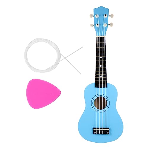 QUMIIRITY Ukulele Akustische Mini Gitarre Kinderspielzeug Kinderspielzeug Musikinstrumente Musikspielzeug Mini Instrumente Kindergitarre Blaues Holz von QUMIIRITY