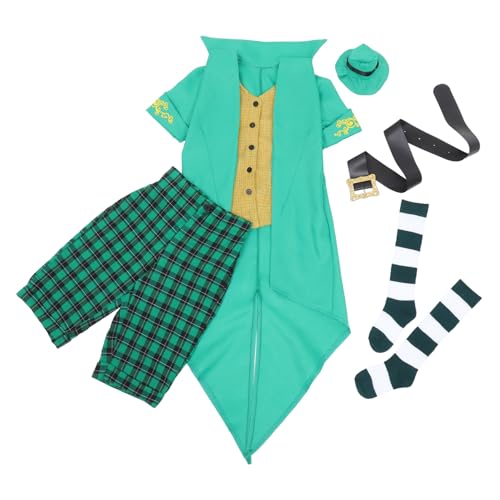 QUMIIRITY ausgefallene Klamotten ausstatten Kinderkleidung für Mädchen grünes Outfit St. Patrick's Day-Outfit Kinder Verkleidung für St Patrick's Day Halloween-Kostüm für Kinder Green von QUMIIRITY